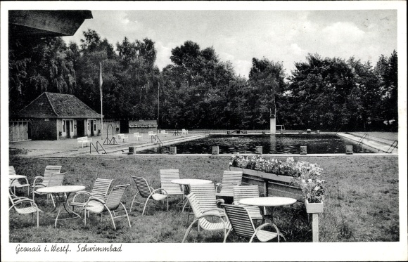 Ak Gronau im Münsterland Westfalen, Partie am Schwimmbad