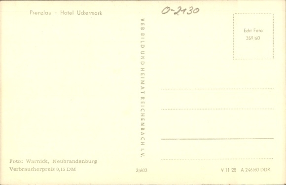 Postcard Prenzlau in the Uckermark, Hotel Uckermark, side view