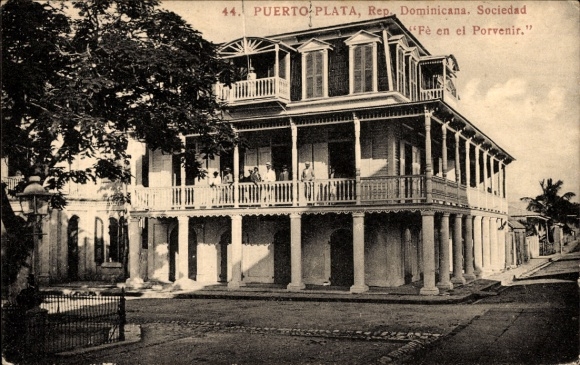 Postcard Puerto Plata Dominican Republic, Sociedad Fe en el Porvenir