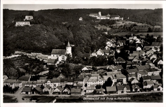 Postcard Donaustauf in the Upper Palatinate, castle, sanatorium