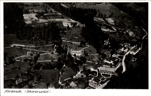 Ak Nordrach im Schwarzwald Baden, Fliegeraufnahme