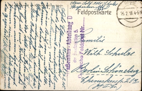 Artist Postcard Müller, Richard, Destroyed Village, War Destruction, I WK