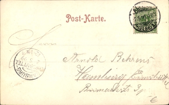 Postcard Hamburg Altona Bahrenfeld, Alter Gasthof, Garten