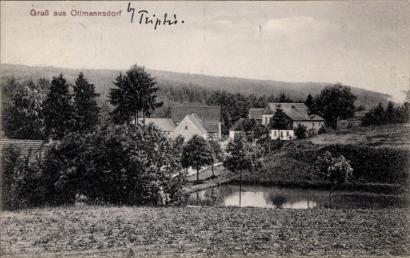 Ak Ottmannsdorf Triptis in Thüringen, Gesamtansicht
