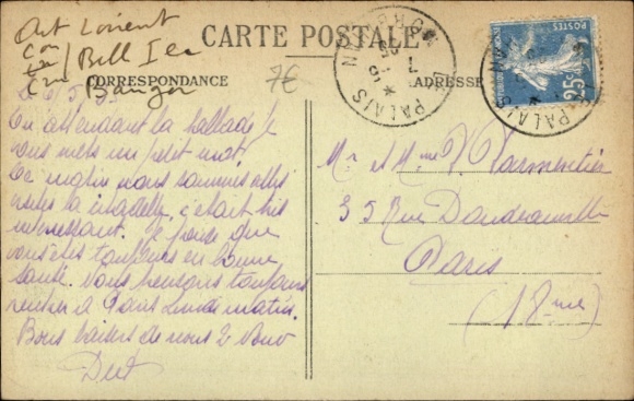 Postcard Belle Ile en Mer Morbihan, Le Grand Phare