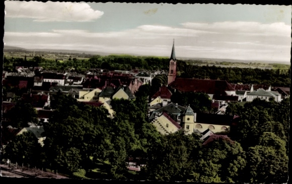 Postcard Plattling in Lower Bavaria, general view