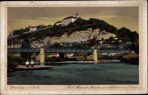 Postcard Dornburg Camburg in Thuringia, Karl Alexander Bridge, castles
