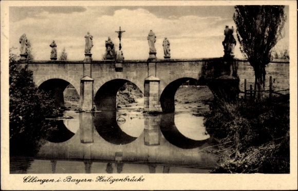 Ak Ellingen in Mittelfranken Bayern, Heiligenbrücke