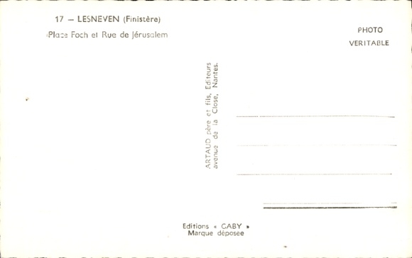 KP Lesneven Finistère, Place Foch, Rue de Jerusalem