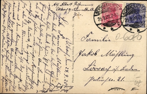 Postcard Schmalkalden in the Thuringian Forest, Ratskeller, interior view
