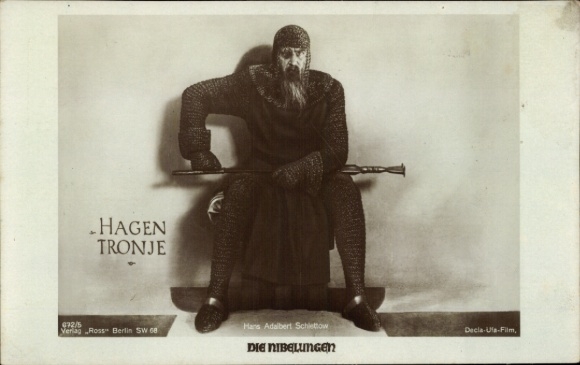 Ak Schauspieler Hans Adalbert Schlettow als Hagen Tronje, Die Nibelungen
