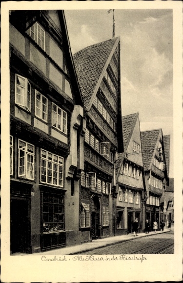 Ak Osnabrück in Niedersachsen,  alte Häuser, Feierstrafse,  Architektur