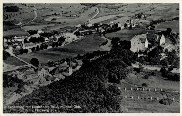 Postcard Riedenburg in the Altmühltal, Riedenberg, aerial photograph