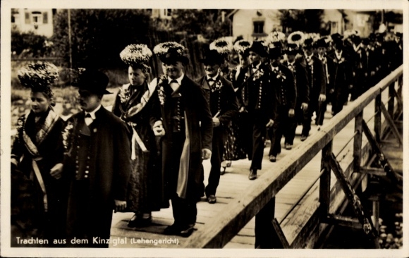 Postcard Black Forest costumes from the Kinzig Valley, Lehengericht
