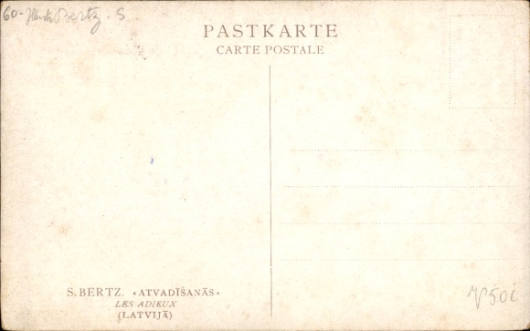 Artist CPA Bertz, S., Les Adieux