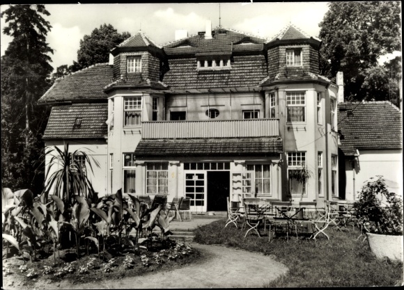 Postcard Neuglobsow Stechlin Brandenburg, milk bar Haus Hirschberg