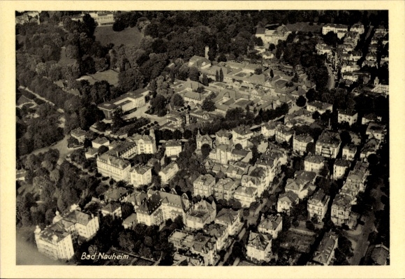 Postcard Bad Nauheim in Hesse, aerial photograph