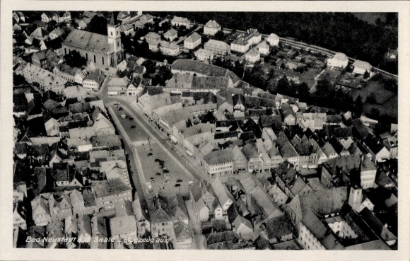 Postcard Bad Neuhaus Bad Neustadt an der Saale Lower Franconia, aerial photograph