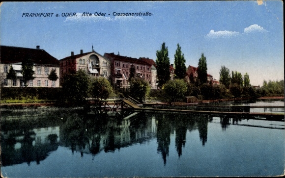 Postcard Frankfurt an der Oder, Krossener Straße