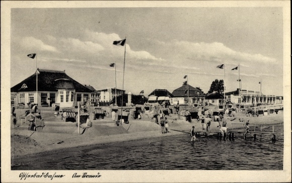 Postcard Baltic resort Dahme in Holstein, beach, spa houses