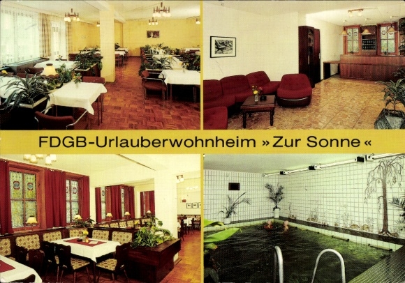 Ak Neustadt im Harz Harztor Thüringen, FDGB-Urlauberwohnheim Zur Sonne
