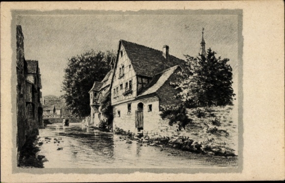 Ak Erbach in het Odenwald Hessen, An der Mümling