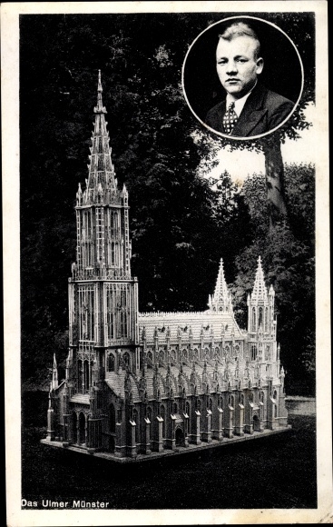 PC Ulm Donau, The Ulm Minster, model by Paul Gansen from Oberbieber, portrait