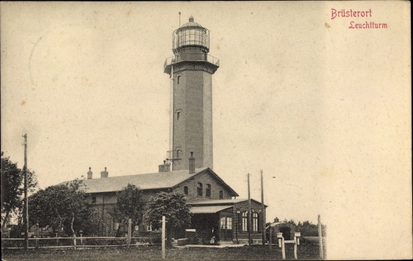 Postcard Majak Brüderort East Prussia, lighthouse