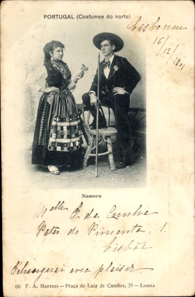 Postcard Portugal, Costumes do norte, Namoro