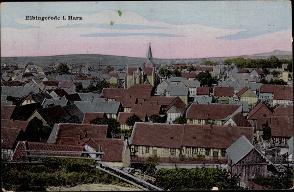 Postcard Elbingerode Oberharz am Brocken, view of the town