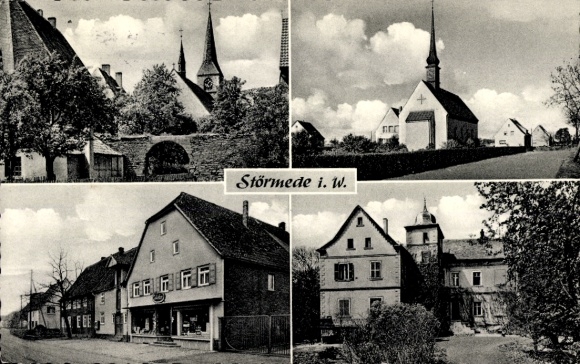 PC Störmede Geseke in the Soest district of North Rhine-Westphalia, churches, street scene