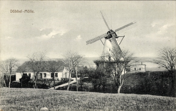 Ak Dybbøl Düppel Dänemark, Düppeler Mühle, Windmühle