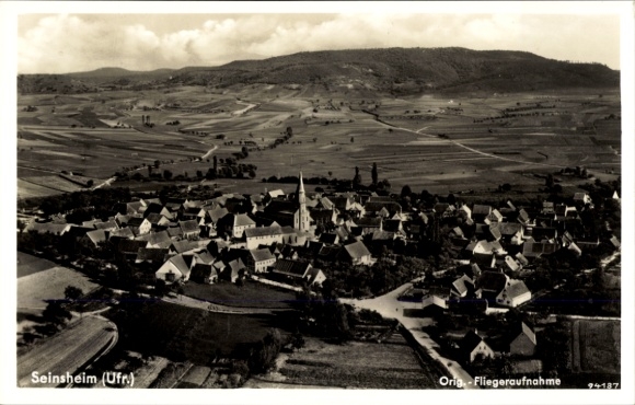 Postcard Seinsheim in Lower Franconia, aerial photograph