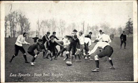 Postcard Les Sports, Foot Ball Rugby
