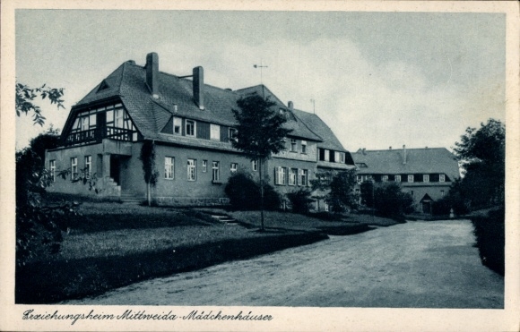 Ak Mittweida in Sachsen, Erziehungsheim, Blick auf Mädchenhäuser