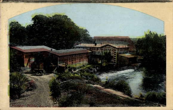 Postcard Horst in Lauenburg, Horster Mill