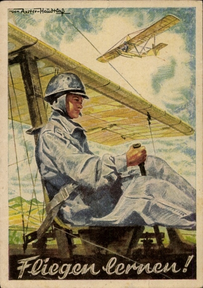 Artysta KP Heudtlaß, Axel, nauka latania, szybowce, NS Fliegerkorps