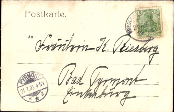 Postcard Neudorf Diemelstadt Hesse?, castle, park