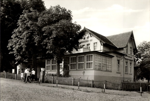 Ansichtkaart Waldsieversdorf Märkische Schweiz, Märischer Hof, vakantiehuis, landschap, zwart-witfoto