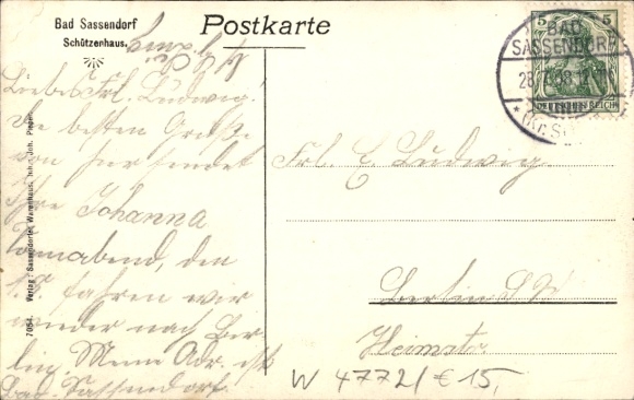 Postcard Bad Sassendorf in Westphalia, Schützenhaus