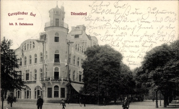 Postcard Düsseldorf am Rhein, European Court