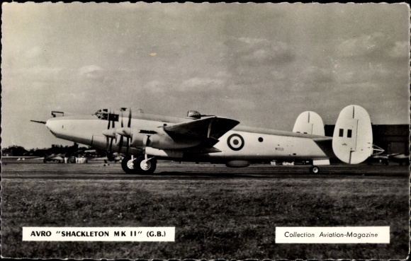 Postcard Avro Shackleton MK II, maritime patrol aircraft