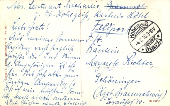 Postcard Hohegeiß Braunlage in the Upper Harz, herd of goats