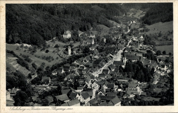 KP Sulzburg w Schwarzwaldzie Markgräflerland Baden, zdjęcie lotnicze