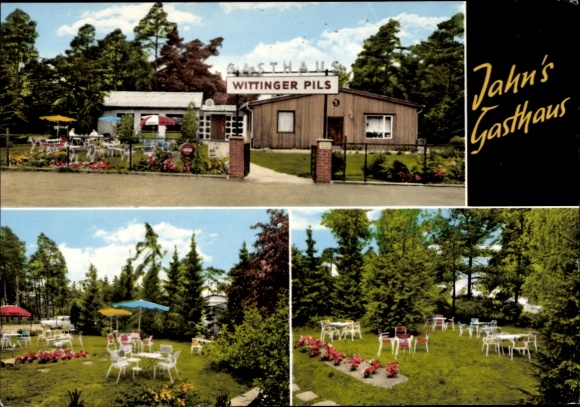 Postcard Ovelgönne Hambühren in Lower Saxony, Jahn's Gasthaus, Summer Garden