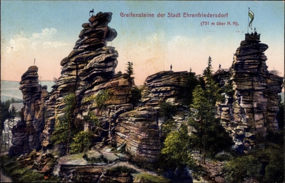 Ak Ehrenfriedersdorf im Erzgebirge, Greifensteine