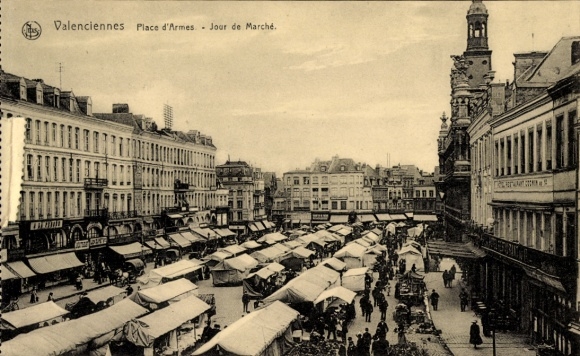 Ak Valenciennes Nord, Place d'Armes, Jour de Marche