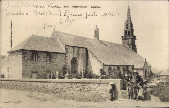 CPA Porspoder Finistère, Église