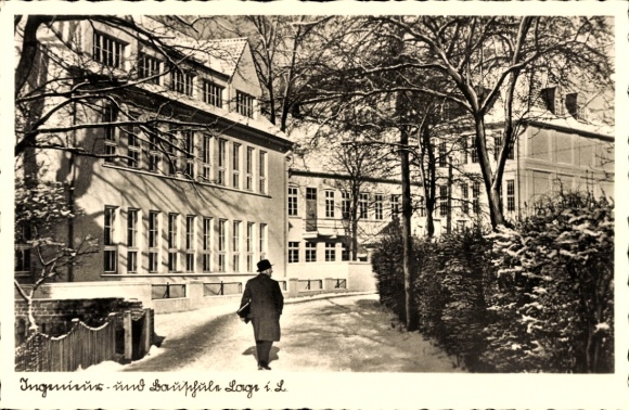 Ak Lage in Lippe, Technische en Bouwschool, Winter