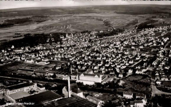 Postcard Wendlingen am Neckar Baden Württemberg, aerial photograph